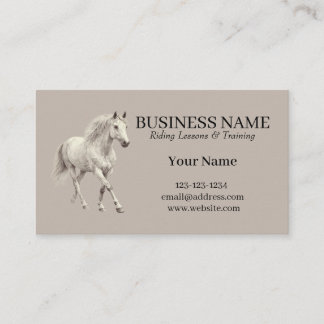 Horse Trainer Riding Lessons Business Card