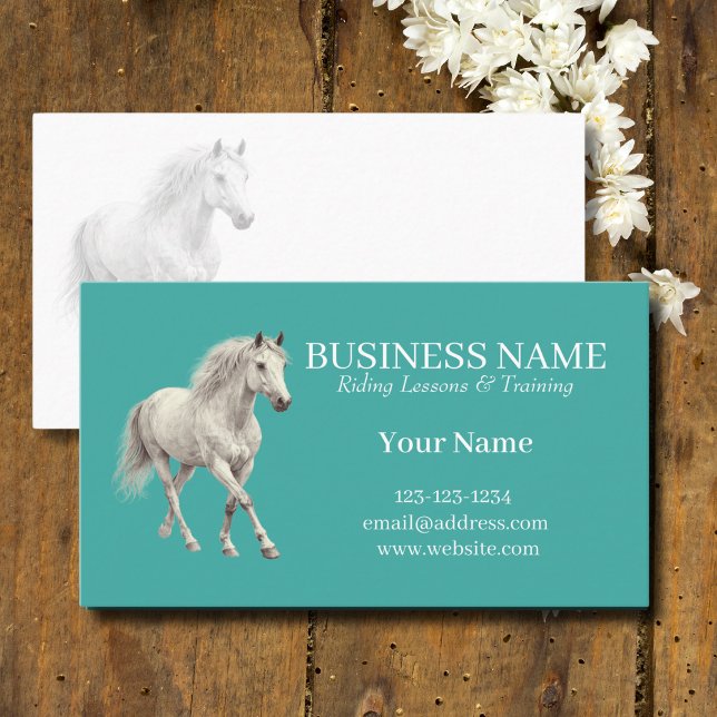 Horse Trainer Riding Lessons  Business Card (Creator Uploaded)
