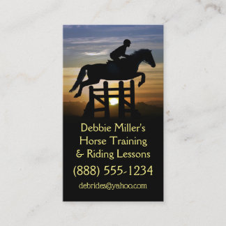 Horse Training and Riding Lessons  Business Card