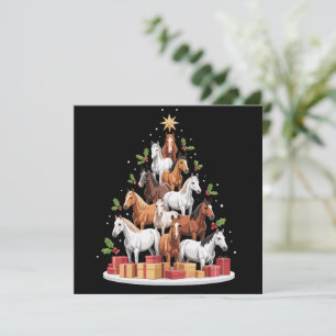 Horse Tree Christmas Horses Xmas Gifts Holiday Card