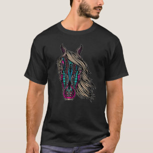 Horse Tribal Eastern Culture India Hindi Animals T-Shirt