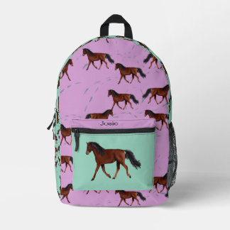 Horse Trot Print Cut Sew Bag