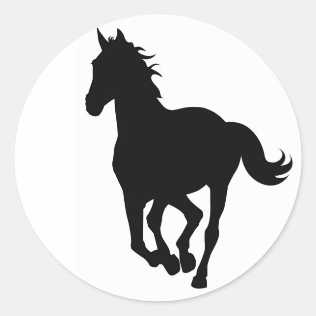 Horse Trotter Classic Round Sticker (Front)