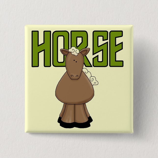 Horse Tshirts and Gifts 15 Cm Square Badge (Front)
