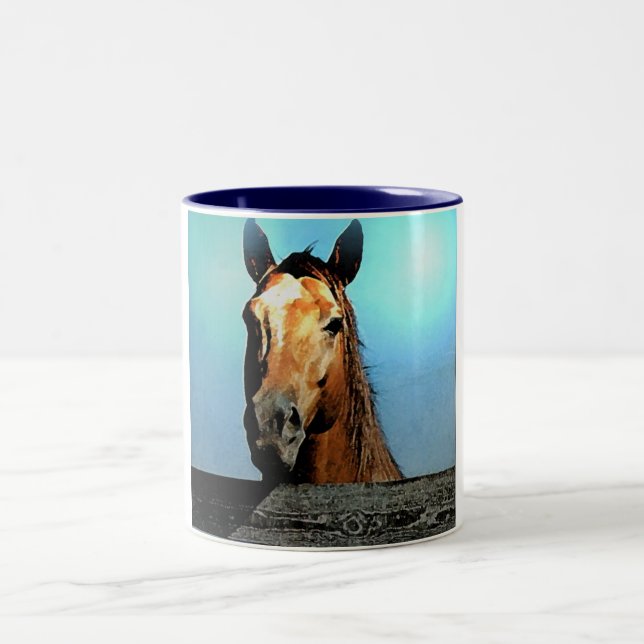 Horse Two-Tone Coffee Mug (Center)