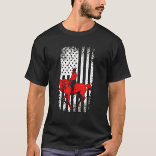 Horse Us Flag American Equestrian T-Shirt