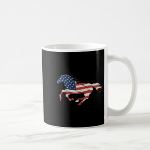 Horse USA Patriotic Horse American Flag Vintage Coffee Mug