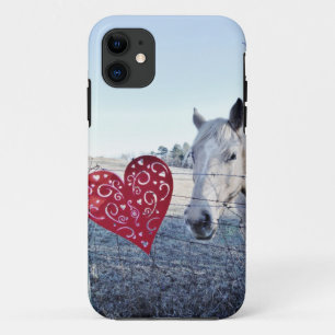 HORSE Valentine heart iPhone 11 Case