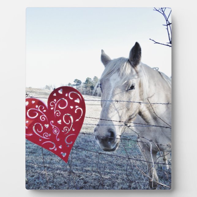 HORSE Valentine heart Plaque (Front)