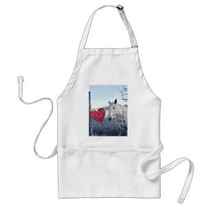 HORSE Valentine heart Standard Apron