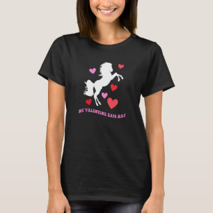 Horse Valentine's Day Cute Animal Women's and Girl T-Shirt