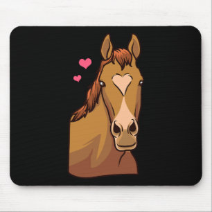 Horse Valentines Day Shirt Heart Pony Horseback Ri Mouse Pad