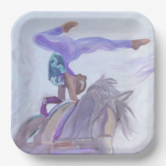 Horse Vaulting  Paper Plate