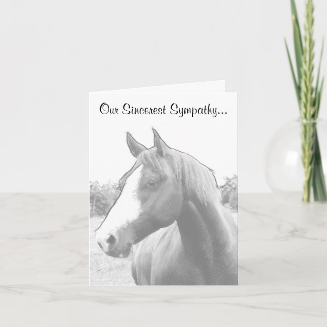 Horse Veterinary Sympathy Card (Front)