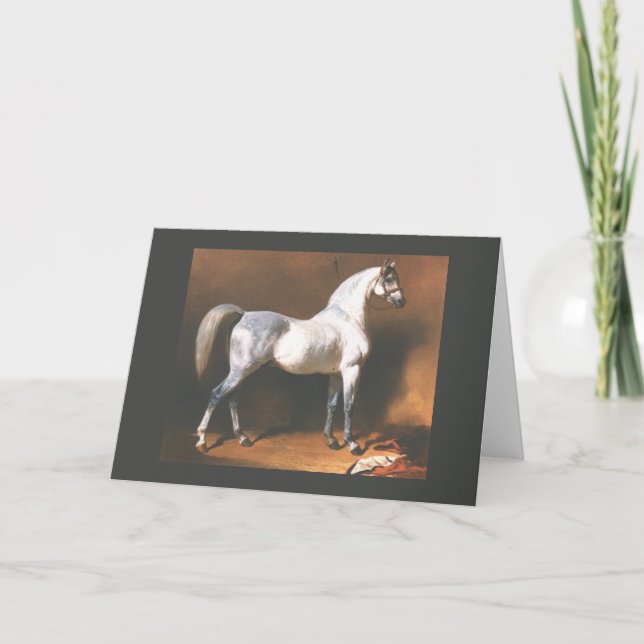 Horse Vintage Greeting Card (Front)