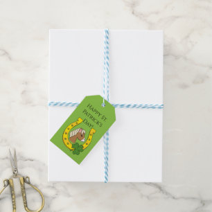 Horse w Golden Horse Shoe, Shamrock Personalise Gift Tags