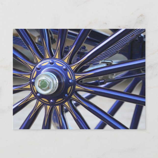 Horse wagon wheel postcard (Front)