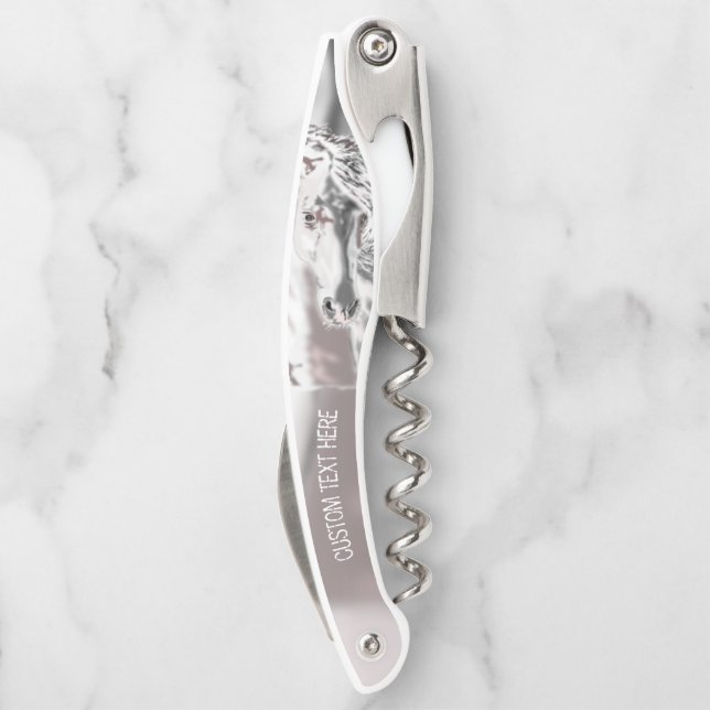 Horse Waiter's Corkscrew with Custom Text (Back)