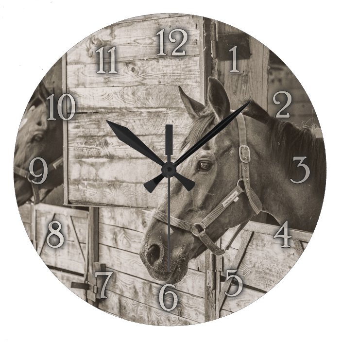 Horse wall clock