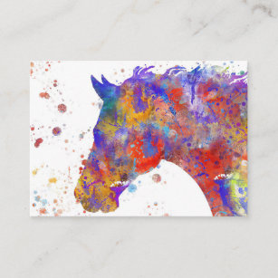 Horse Watercolor Business Card