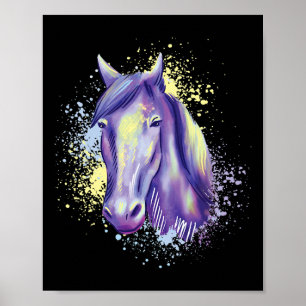 Horse Watercolor Horseback Riding Horse Lover Poster