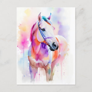 Horse Watercolor Portrait 1 Postcard
