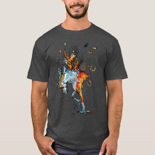Horse Watercolor Tree Autumn Leaves Classic T-Shirt