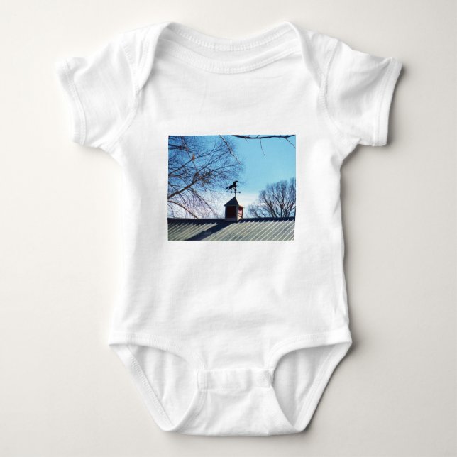 Horse Weather Vane Blue Sky Baby Bodysuit (Front)