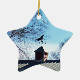 Horse Weather Vane Blue Sky Ceramic Ornament