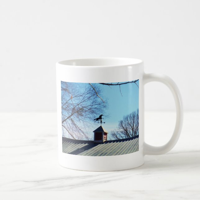 Horse Weather Vane Blue Sky Coffee Mug (Right)