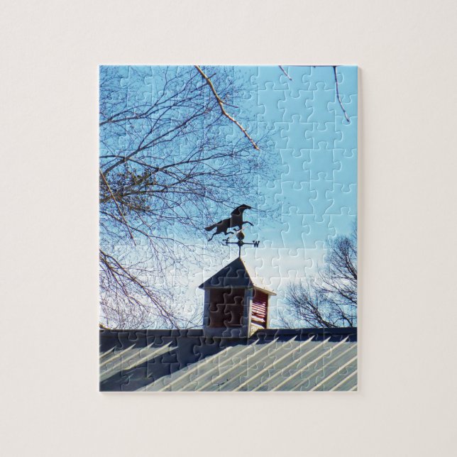 Horse Weather Vane Blue Sky Jigsaw Puzzle (Vertical)
