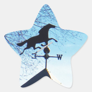 Horse Weather Vane Blue Sky Star Sticker