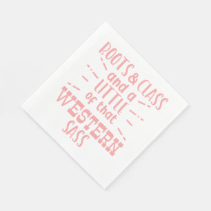 Horse Western Cowboy Boots Equestrian Cowgirl Napkin