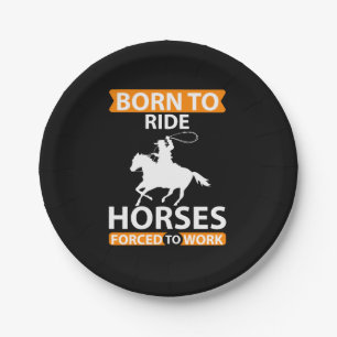 Horse Western Party Equestrian Rodeo Cowboy Paper Plate