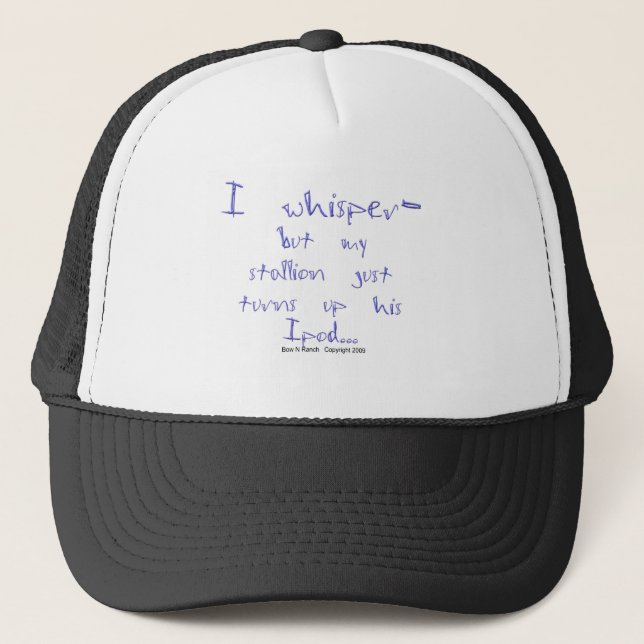 Horse Whisperer: stallion Ipod Trucker Hat (Front)