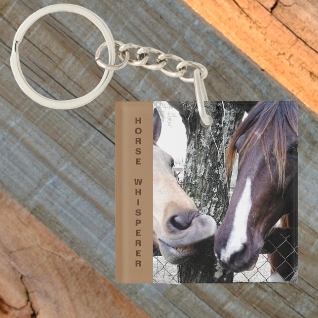 Horse Whisperer Two Horses Kissing Key Ring (Creator Uploaded)