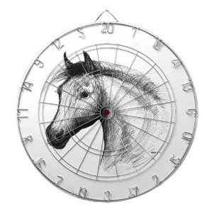 Horse: White Dartboard