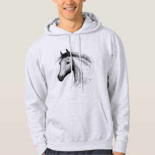 Horse:  White Hoodie