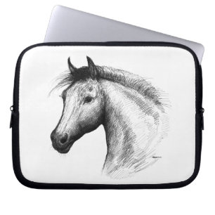 Horse: White Laptop Sleeve