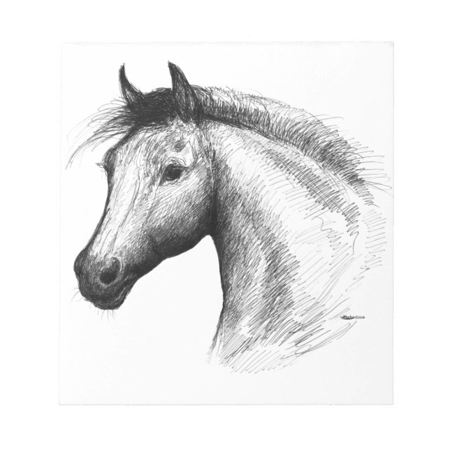 Horse:  White Notepad (Front)