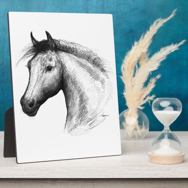 Horse:  White Plaque (Side)