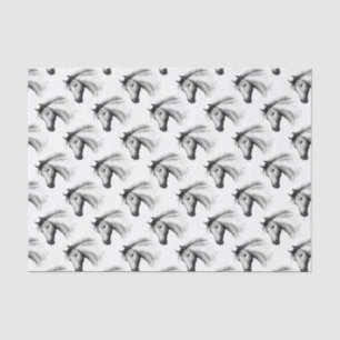 Horse:  White Tissue Paper