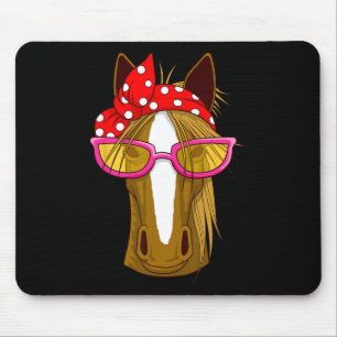 Horse With Bandanna - Horseback Riding Mouse Pad
