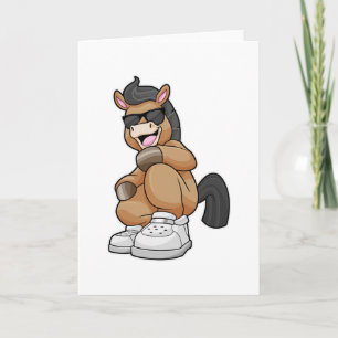 Horse with big Shoes Card