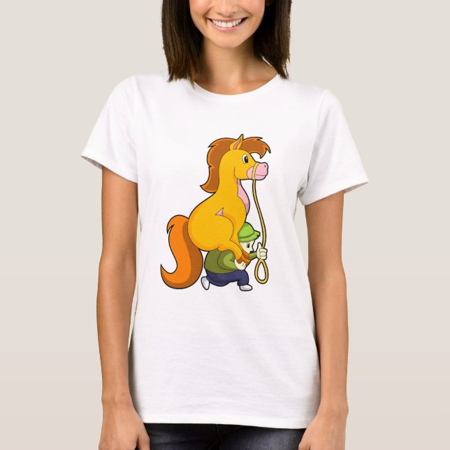 Horse with Boy.PNG T-Shirt (Front)