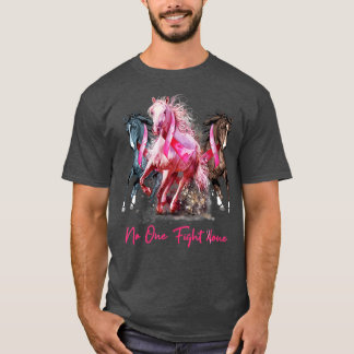 Horse With Breast Cancer Awareness Women T-Shirt