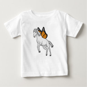 Horse with Butterfly Baby T-Shirt