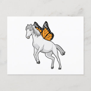 Horse with Butterfly Postcard