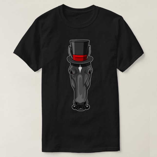 Horse with Cylinder T-Shirt (Design Front)
