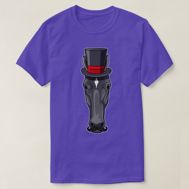 Horse with Cylinder T-Shirt (Design Front)